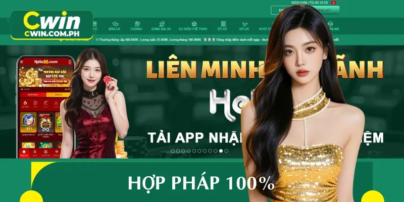 CWIN hoạt động hợp pháp bởi các cơ quản lý uy tín quốc tế