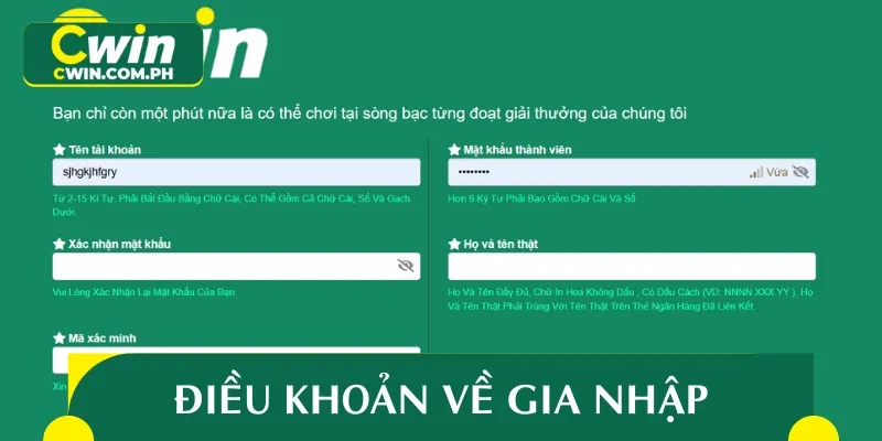 Điều khoản dịch vụ mở tài khoản - Cập nhật rõ ràng